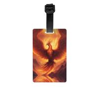 Multi-Functional Beautiful Phoenix Printed Luggage Tags Luggage Tag Hangers Suitable for Backpacks and Suitcases
