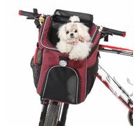 Multi - Functional Bicycle Pet Bag & Backpack | Breathable Mesh & Multiple Colors | Spacious for Small Pets(Red)