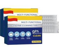 Multi-functional Bio-enzyme Cleaning Tablets, Bio Enzyme Cleaning Tablets, Multi-Functional Stain Removing Household Cleaning Tablets, Quickly Dissolves Cleaning Tablets (2 Box)
