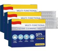 Multi-functional Bio-enzyme Cleaning Tablets, Bio Enzyme Cleaning Tablets, Multi-Functional Stain Removing Household Cleaning Tablets, Quickly Dissolves Cleaning Tablets (3 Box)