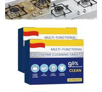 Multi-functional Bio-enzyme Cleaning Tablets,Cleaner Dissolve Concentrated Tablets,All-Purpose Cleaning Powder,Water Bottle Cleaning Tablets,Household Enzyme Cleaner for Clothes,Cooktops (2, Box)