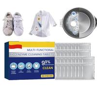 Multi-Functional Bio-Enzyme Cleaning Tablets,Enzyme Cleaning Tablets for Bathroom Kitchen, Kitchen All-Purpose Cleaning Powder,Cleaner Dissolve Concentrated Tablets (1box)