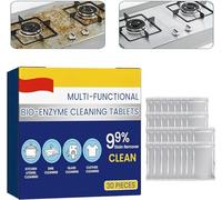 Multi-functional Bio-enzyme Cleaning Tablets,Foam Rust Remover,Kitchen All-Purpose Cleaning Powder,Water Bottle Cleaning Tablets,Household Enzyme Cleaner for Clothes, Cooktops (1 Box)