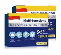 Multi-functional Bio-enzyme Cleaning Tablets, Homebbc Foam Rust Remover, Kitchen All-Purpose Cleaning Powder, Water Bottle Cleaning Tablets, Household Enzyme Cleaner for Clothes, Cooktops (2box)