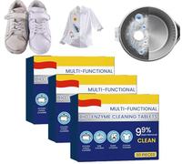 Multi-Functional Bio-Enzyme Cleaning Tablets,Multifunctional Cleaning Agent,Kitchen All-Purpose Cleaning Powder, Cleaner Dissolve Concentrated Tablets, Household Cleaner For Clothes, Cooktops (3box)