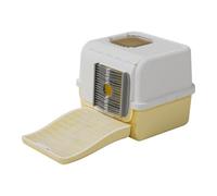 Multi-Functional Cats Toilet with Self-Cleaning Fleece Systems, Leak-Proof Enclosed Structure & Spacious Comfortable Litter Box Self-cleaning Litter Box