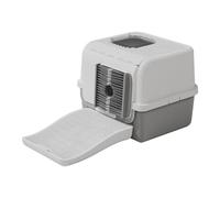 Multi-Functional Cats Toilet with Self-Cleaning Fleece Systems, Leak-Proof Enclosed Structure & Spacious Comfortable Litter Box Cats Litter Box with Lid