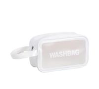 Multi-Functional Cosmetic Bag Large Space TransparentWaterproof Cosmetic Bag Portable Travel Multicolor Multiple Sizes(White,M)