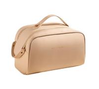 Multi-Functional Cosmetic Bag Travel Cosmetics Bag Large Space Pillow Shape PU Dry-Wet Lightweight Multicolor(White)