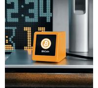 Multi Functional Desktop Device by for geekmagic Smalltv PRO Offering Cryptocurrency Price Ticker, Currency Exchange Rate Updates, and Time Clock for Traders (Yellow)