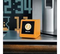 Multi Functional Desktop Device by GeekMagic Smalltv PRO Offering Cryptocurrency Price Ticker, Currency Exchange Rate Updates, and Time Clock for Traders (Yellow)