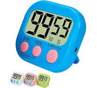 Multi-functional Digital Kitchen Timer - ABS material, loud alarm, large numbers, cooking timer, convenient storage, back with plastic magnetic heel stand (Blue)