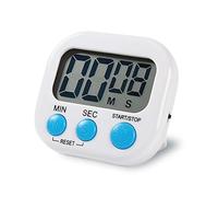 Multi-functional Digital Kitchen Timer - ABS material, loud alarm, large numbers, cooking timer, convenient storage, back with plastic magnetic heel stand (white)