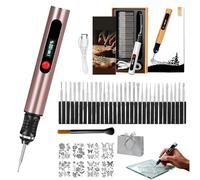 Multi-Functional Electric Engraving Pen Kit, USB Cordless Rechargeable Engraver Pen with 3 Speed, Metal, Ceramic, Wood,Glass Etching Kit, Mini DIY Engraving Rotary Tool (1PC-C)
