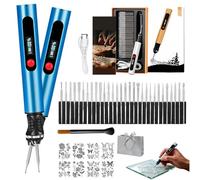 Multi-Functional Electric Engraving Pen Kit, USB Cordless Rechargeable Engraver Pen with 3 Speed, Metal, Ceramic, Wood,Glass Etching Kit, Mini DIY Engraving Rotary Tool (2PCS-A)