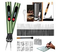 Multi-Functional Electric Engraving Pen Kit, USB Cordless Rechargeable Engraver Pen with 3 Speed, Metal, Ceramic, Wood,Glass Etching Kit, Mini DIY Engraving Rotary Tool (2PCS-B)