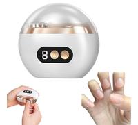 Multi-Functional Electric Nail Trimmer, 3 In 1 Automatic Electric Nail Clipper, with Led Light & 3 Speed Gears, Quiet, Nails File & Scraps Storage for Adults, Seniors And Kids (WHITE)