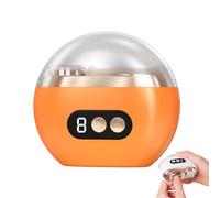Multi-Functional Electric Nail Trimmer, 3 in 1 Electric Nail Clippers with LED Lights, Automatic Nail Clippers for Thick Nails,Nail Trimmer with 3 Adjustable Speeds,Rechargeable Nail Clipper (Orange)