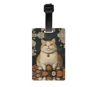 Multi-Functional Fat cat Printed Luggage Tags Luggage Tag Hangers Suitable for Backpacks and Suitcases