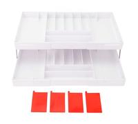 Multi-Functional Foldable Drawer - Space-Saving Black Design Versatile for Kitchen & Office Use (White) - Expandable Storage Solution