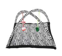 Multi Functional Folding Cat Tent Bed Play Mat Blanket with Hanging Ball Toy Plush Zebra Stripe Color 58x57.5cm for Indoor Outdoor Cats
