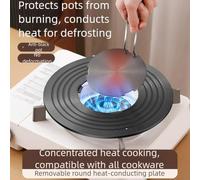 Multi Functional Heat Diffuser Plate for Gas Stove, Aluminum Alloy Heat Spreader for Even Heating and Pan Burn Protection, 20 x 20 cm, Compatible(K)