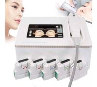 Multi-Functional HIFU Machine Skin Care Device,SMAS-Layer Facial Lifting Tightening,Fine Lines Reduction,Wrinkle Remover, Face & Body Sculpting, with 3/5 Cartridges 10000 Shots,5Heads