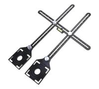 Multi-Functional Hole Locator Dual-Head Adjustable Ceramic Opening Hole Ruler Measuring Tool Easy Operate Aluminium Angles