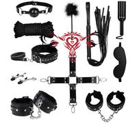Multi-Functional Home Role-Playing Set With 11 Fun Lifestyle Accessories (Black), Couple'S Gift - Q