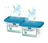 Multi-functional indoor air purification magic box, home air purification magic box - dust removal, long-lasting freshness, cleans the air, for living room, bedroom, kitchen (2 pieces)