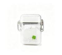 Multi-functional inflatable, luminous, quicksand lighter; Transparent casing; Reusable, adjustable flame intensity; Ideal for travel and camping. (Fuel not included)(White)