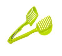 Multi-Functional Kitchen Creative Fruit Veggie Separator ABS Food Finger Protector 2-in-1 Cutting Tool Tongs for Home Cooking