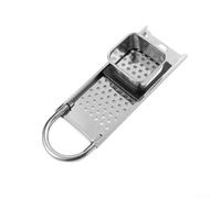 Multi Functional Kitchen Gadget For Pasta Making, Stainless Steel Dough Maker Cheese Slicer Vegetable With Noodle Strainer And Manual Scraper, Silver,