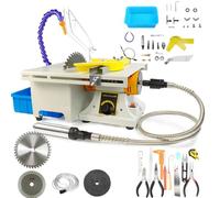 Multi-Functional Lapidary Rock Grinder Polisher, Mini Table Saw with Flexible Shaft, 800-10000r/min, Ideal for Jewelry Making and Lapidary Crafts