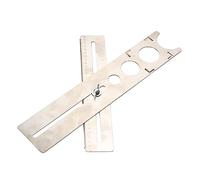 Multi-Functional Locator Puncher Tapper Adjustable Fixing Ruler Decoration Accessory for Building Construction Locator for Glasses Tags Pet Adhesive Device Sticker Wall Marking Position Ruler