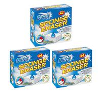Multi Functional Magic Cleaning Sponge Eraser, Remove Stubborn Stain & Mark Surface Cleaner White with 4 Erasers Sponge, Dust-Proof and Clean Household Daily Essentials (3)