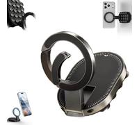 Multi-Functional Magnetic & Suction Phone Stand,3-in-1 Magnetic Phone Holder with 18 Strong Suction Cup & Hook 360° Rotatable Anti-Slip,for Car Dashboard Commute Bumpy Road Travel (1 Pc)