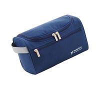 Multi Functional Makeup Baglet with Hanging Hook and Expandable Capacity for Camping and Vacation Necessities Travel Cosmetic Bag with Portable Hook, Blue, Mass Beauty