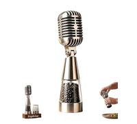 Multi-Functional Microphone Seasoning & Grinder Set Retro Vintage Spice Mill Microphone Salt and Pepper Grinder Set for Home Kitchen Gifts BBQ Dining Table Farmhouse Dining Table Decor(1pc)