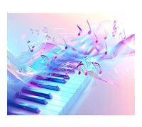 Multi functional music theme background cloth - black and white piano key design, photography background, suitable for parties 210X150cm