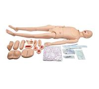Multi-functional Nursing Training Simulator Mannequin,Manikin Anatomy Training,Height 170cm,with 8 Trauma Modules,Wound Care Simulator Model,for Nursi