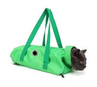 Multi-Functional pet Bag, a Special Fixed Bag to Prevent Scratches and Bites, Foldable When Going Out, Suitable for Pets Weighing 5 to 17 pounds (Green, Medium)