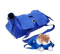 Multi-Functional pet Bag, a Special Fixed Bag to Prevent Scratches and Bites, Foldable When Going Out, Suitable for Pets Weighing 5 to 17 pounds (Blue, Large)