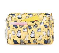 Multi-functional Portfolio Organizer, Waterproof Travel Pouch Zippered Case, Journal Supplies Storage Case for Notebooks,Make-up, Office Supplies.Yellow Cat