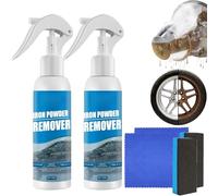 Multi-functional Quick-acting Rust Removal Spray, 100ML Portable Rust Remover Spray for Metal, Fast-Acting Oxidation Remover, Includes Sponge and Cloth, for Tools, Metals and Car Parts (100mL,2 Sets)