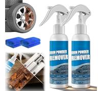 Multi-Functional Quick-Acting Rust Removal Spray, Eco-Friendly Rust Remover for Metal, Garden Tools & Cars, Professional Iron Powder Remover, Safe on Paint & Chains, 100ml (2)
