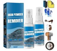 Multi-functional Quick-acting Rust Removal Spray, Iron Powder Remover Sprays Includes Sponge gloves and Cloth, Automobile Rust Removal Spray Car Detailing & Wheel Cleaner (white(Trial),2pc)