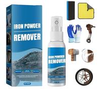 Multi-functional Quick-acting Rust Removal Spray, Iron Powder Remover Sprays Includes Sponge gloves and Cloth, Automobile Rust Removal Spray Car Detailing & Wheel Cleaner (white(Trial),1pc)