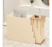 Multi-Functional Reception Desk with Keyboard Drawer Cash Register Counter for Retail Stores Office Shopping Mall Beauty Salon - Ample Storage Space and Stylish Design