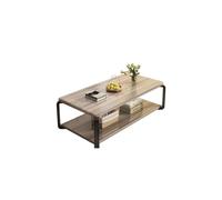 Multi-Functional Rectangular Coffee Table with 2-Tier Storage Sturdy Design for Living Rooms Offices & Studies - Size: 140cm Color: B Stylish &Central Table